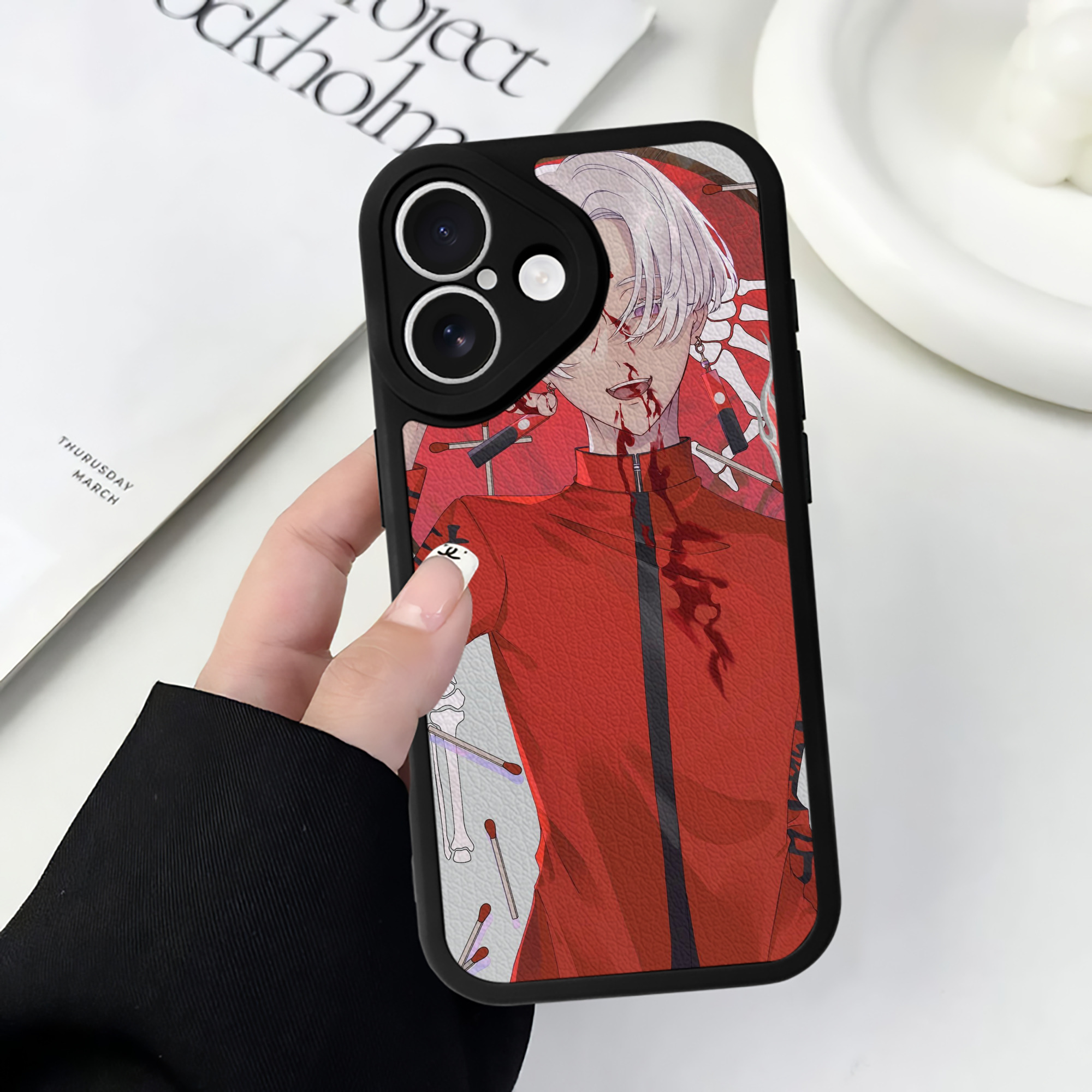 （画像用） 東京リベンジャーズ Tokyo Revengers 【iPhone 16シリーズ対応】シリコンスマホケース（レザー調） 材質：シリコン